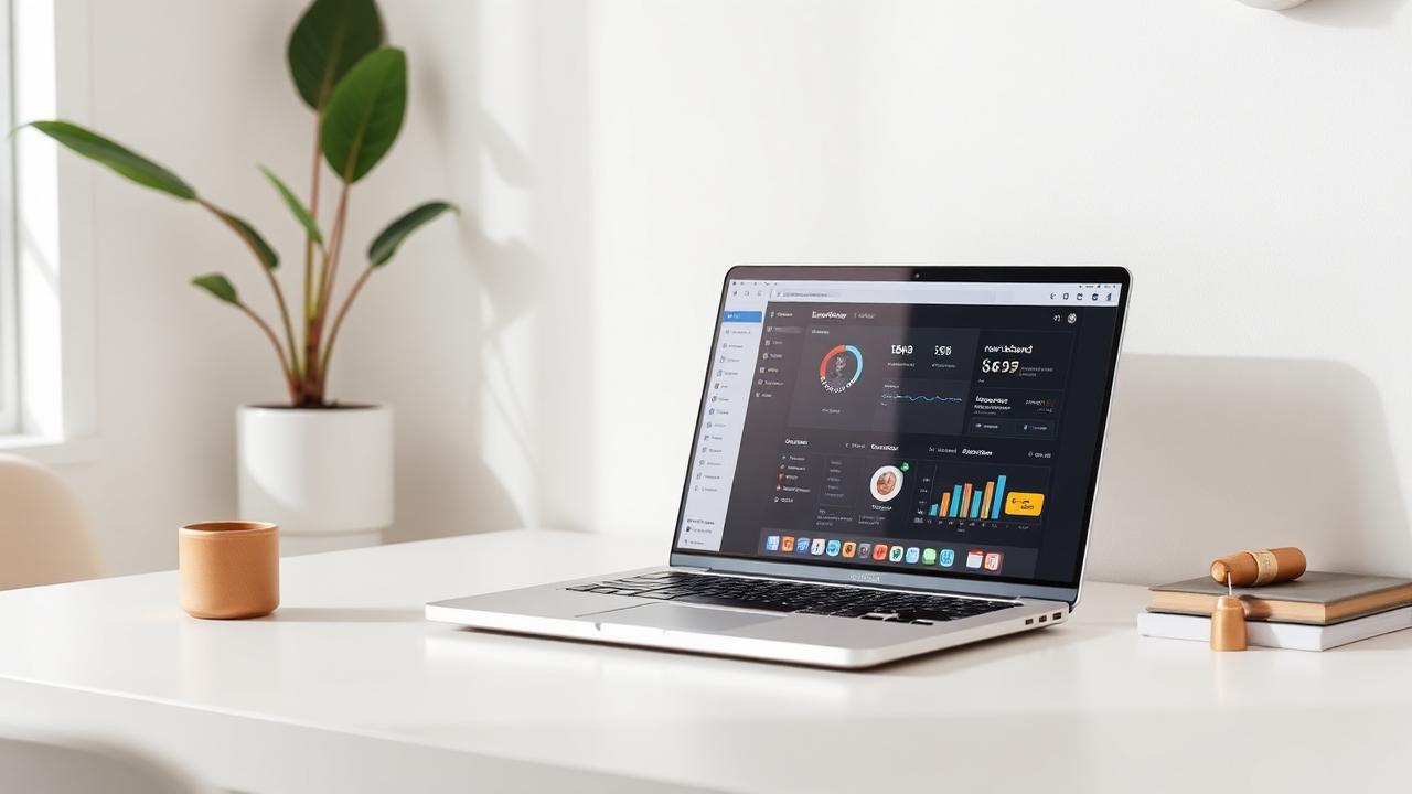AI Skills Academy learning dashboard on a laptop in a bright workspace